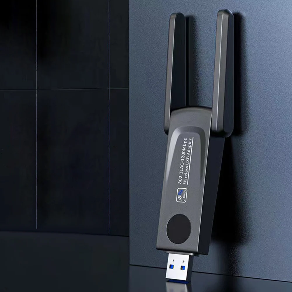 1200Mbps USB 3.0 WiFi محول ثنائي النطاق 2.4G 5Ghz WiFi دونغل هوائي مزدوج جهاز ريسيفر استقبال وإرسال لاسلكي لأجهزة الكمبيوتر المحمول سطح المكتب