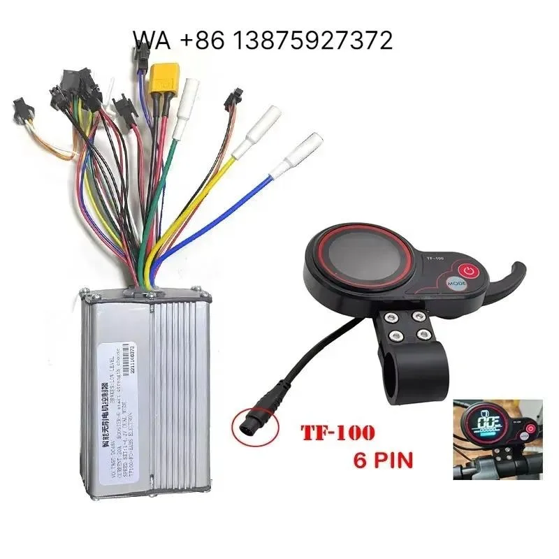 Wmwmnu TF100 Throttle Display Dashboard with Controller for KUGOO M4 Kick Scooter Parts Brushless Motor Controller Kit for