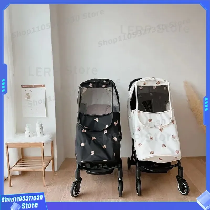 Universal Baby Stroller Rain Cover Waterproof Windshield Protector for Infant Pushchair Outdoor UV Sun Shield Winter Warm