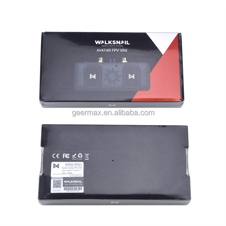 FPV Drone Video Receiver 1080P 60FPS for CADDX Walksnail Avatar VRX Receivers Kit 5.725-5.85GHz 7-21V 2S-5S UAV Parts Components