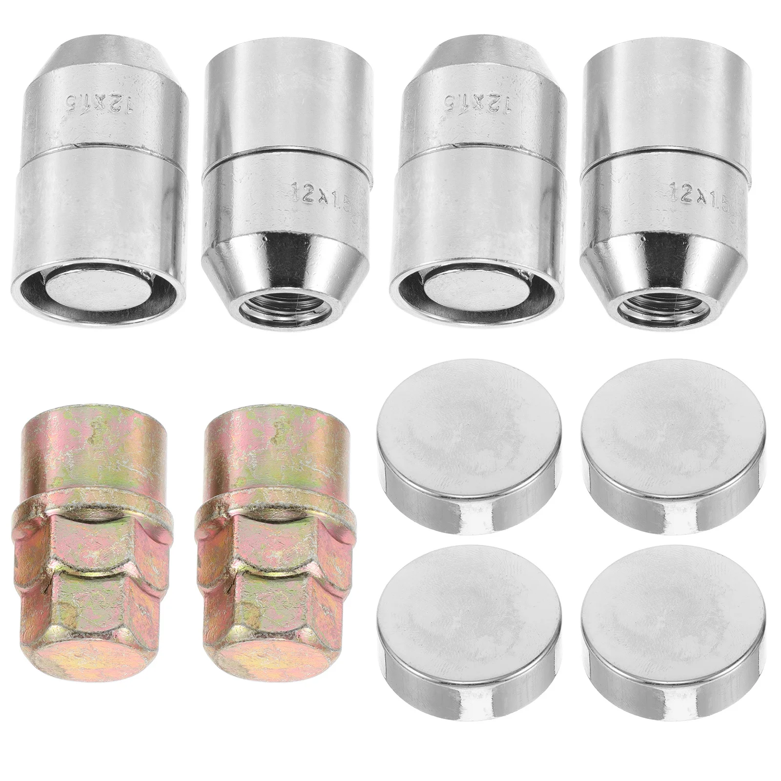 

10Pcs Anti Theft Wheel Lock Bolts Cone Seat Design Includes Dust Caps and Wheel Lock Key Fits Most Car Tires Locking