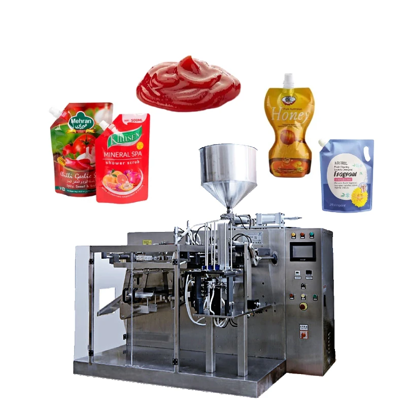 Trade Price Premade Bag Doypack Filling Machines for Sauce Ketchup Mayonnaise Liquid Soap Cream Shampoo Stand up Pouch Packaging