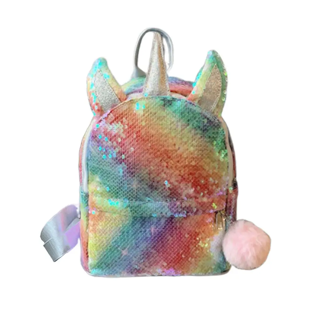 

Shining Sequin Kids Backpack Cute Unicorn Pattern Heavy Duty Craftsmanship for School Shopping Short Trips Festivals Holidays