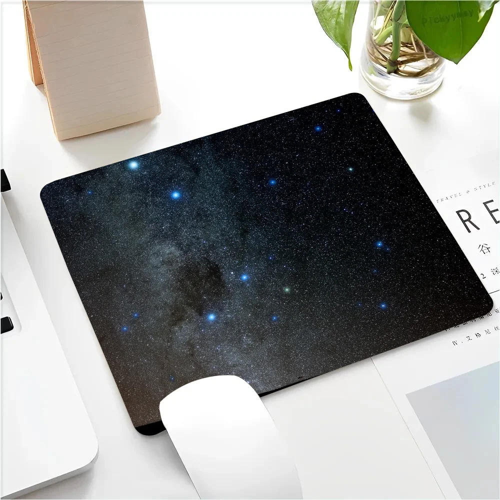 Starry Sky Mousepad Small LockEdge Mouse Pad For Gamers Computer Desk Pad Anti-slip Rubber