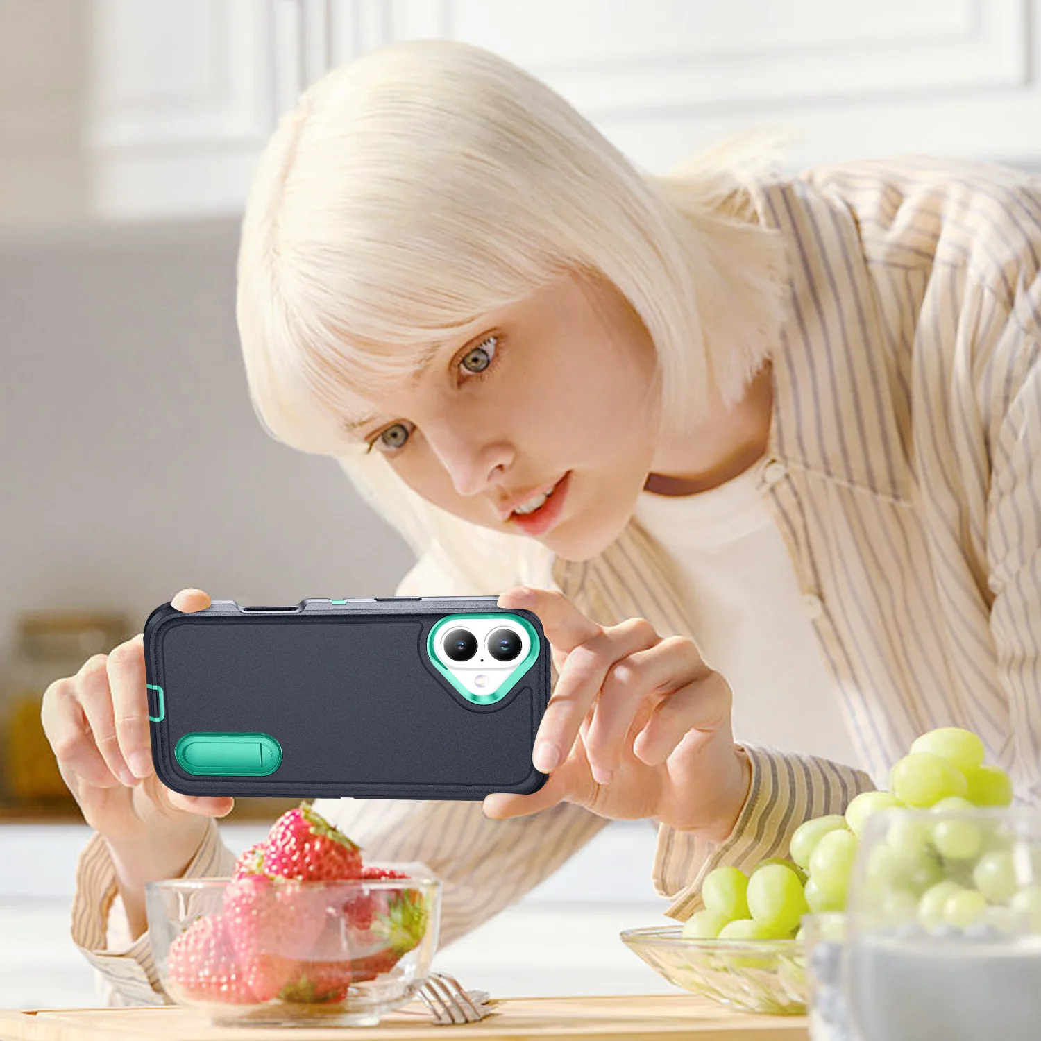 Funda Armor Protection Kickstand para Iphone 17 Pro Max Air 16 Plus Iphone17