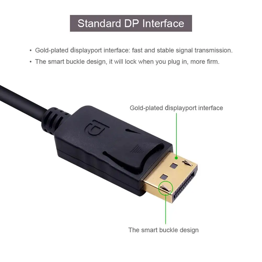 DP to VGA DisplayPort Male to VGA Female Converter Adapter Cable 1080P For TV Laptop Computer Projector