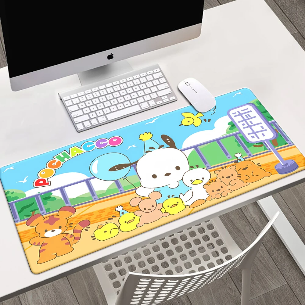 Large Mousepad XXL Sanrio Pochacco  Mouse Pad Keyboard Gaming Accessories Mouse Mat Game Office Computer PC Game Laptop Desk Mat