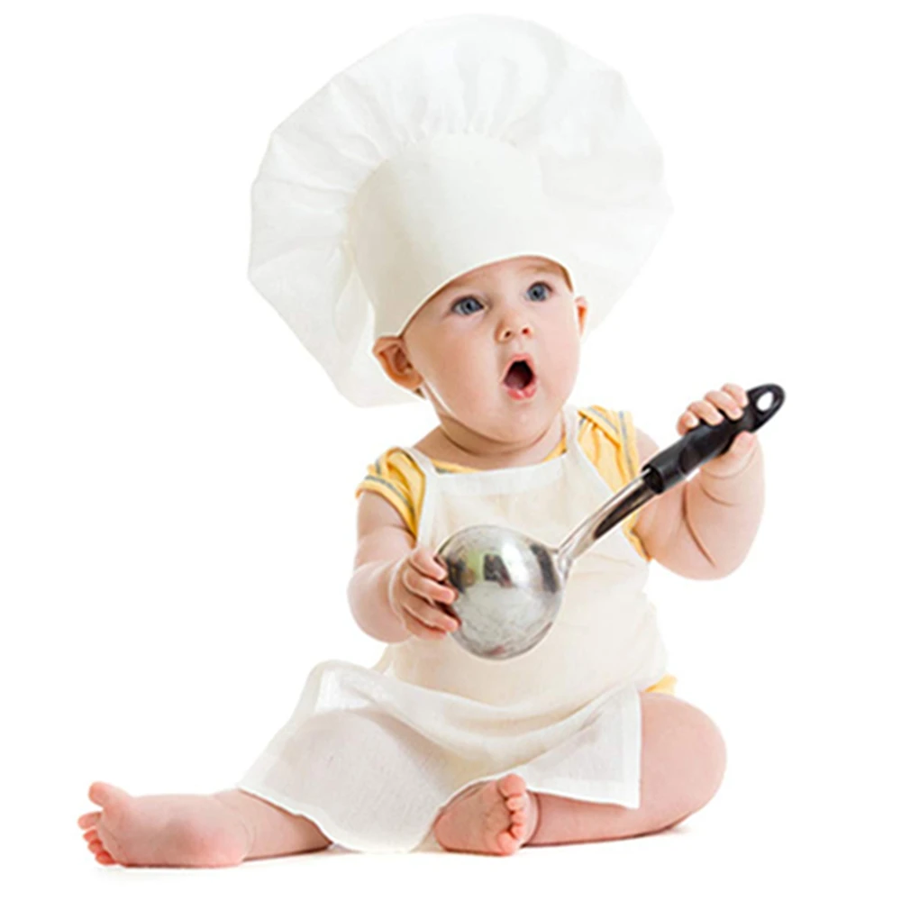 Newborn Photography Props - Adjustable Baby Chef Set, Cotton Costume for 0-3 Months (2pcs) newborn photography