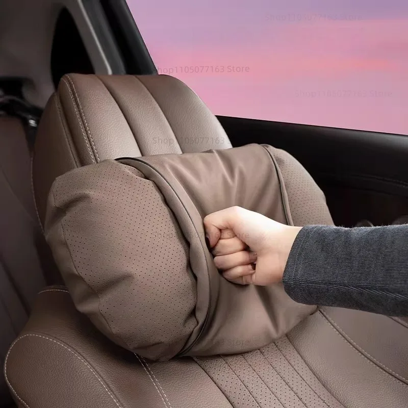 For DENZA D9 N9 Z9gt N7 N8 DM-i EV Headrest Pillow Lumbar Support Car Seat Leather Cushion Car Head Neck Rest Relax Pillow