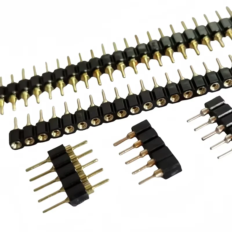 Spacing 2.54mm Round Hole Pin Header Double-Headed Pin Round Pin Header Gold-Plated Round Hole Header 1x2P 3P 4P 5P 6P 7P 1X40P