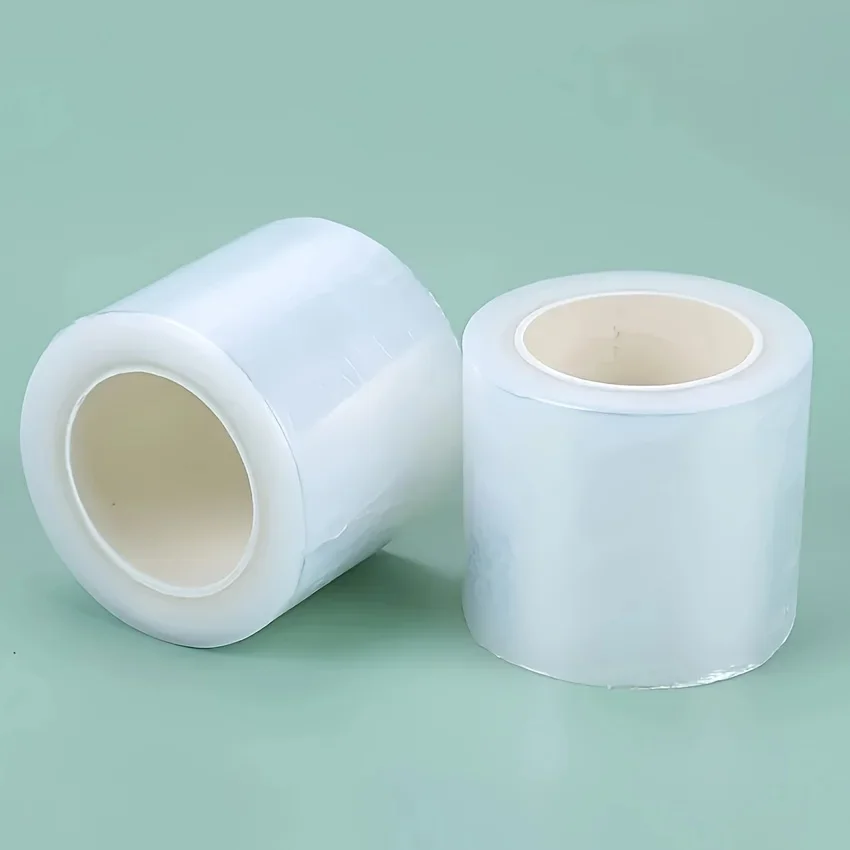 Disposable PE Tattoo Lip Eyebrow Cover Film - Clear Protective Wrap for Permanent Makeup, 1 Roll
