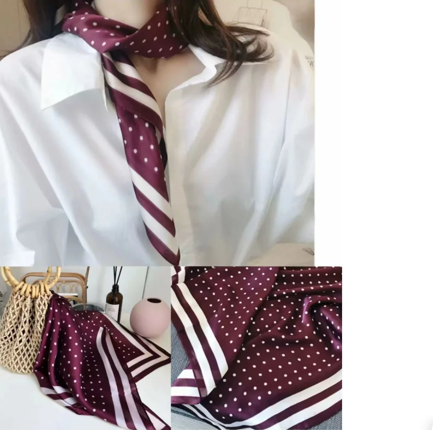 المرأة الجديدة 70 سنتيمتر وشاح حريري مطبوع مقلد الحرير أنيقة تنوعا أغطية الرأس حقيبة اكسسوارات الحجاب هدية حفلة #6