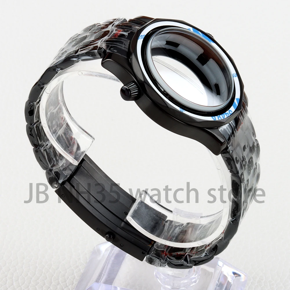 41 mm Uhrengehäuse, 20 mm Armband-Set für Seamaster 300 Seiko NH35 NH36 Automatikwerk, 31 mm Zifferblatt, massiver 316L-Edelstahl