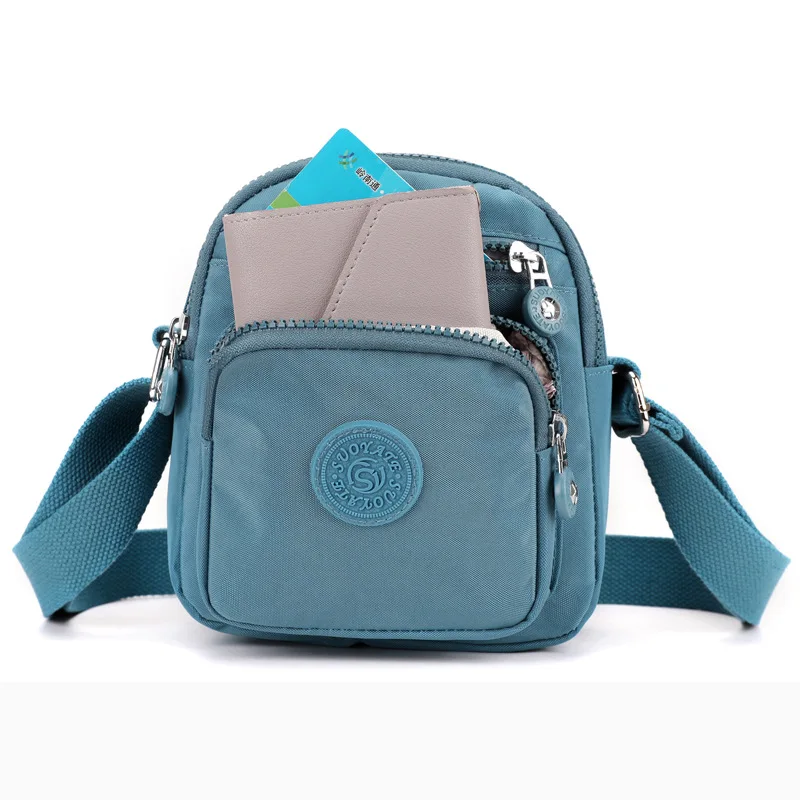 Bolso de hombro pequeño de nailon para mujer, Mini bandolera para teléfono móvil, cartera cruzada