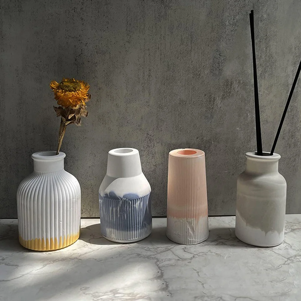 

8 шт., литье цветочного горшка, сделай сам, эпоксидная смола, горшок для бонсай, декор для рабочего стола, кашпо, гладкая поверхность, легко снимается, ваза-контейнер для дома