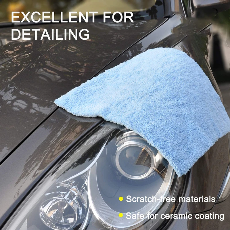 Microfiber Towels for Cars Drying Wash Plush Large Car Wash Towels Thick Car Care Detailing Buffing Polishing Non-scratch Cloth