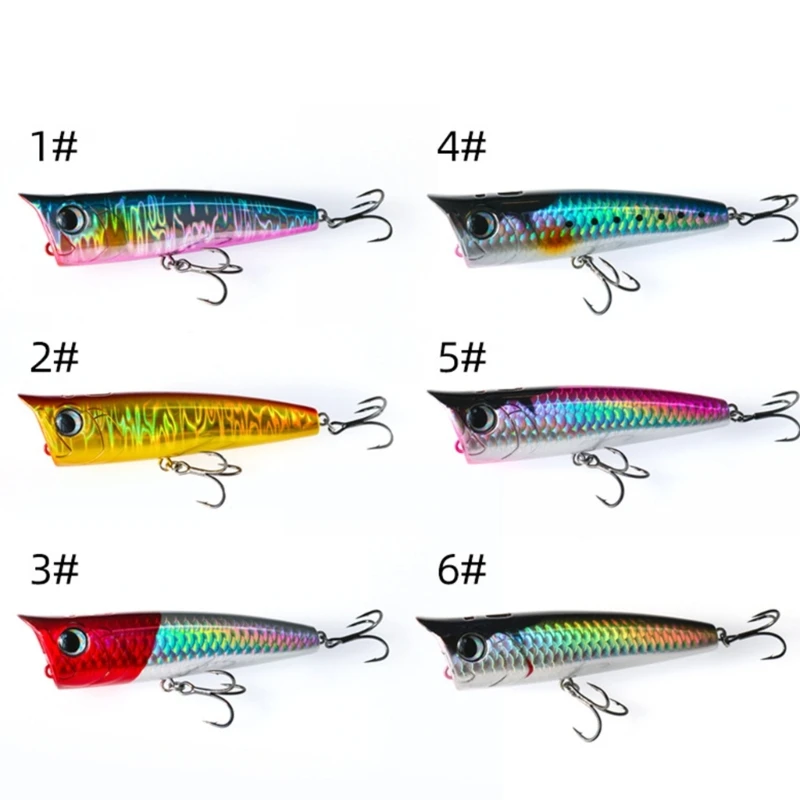 2024 New Topwaters Popper Hard Baits with Trebles Hook Wobbler Freshwater Crankbaits Pencil Trouts Fishing Lures Enduring