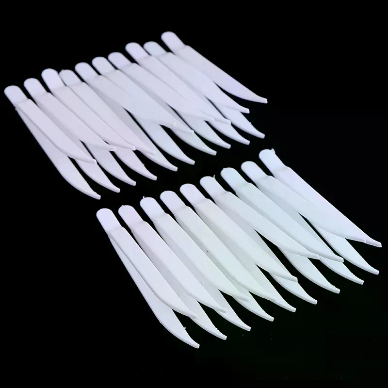 /YOV/Disposable Tweezers Plastic  Small Beads Forceps for Jewelry Making 20pcs