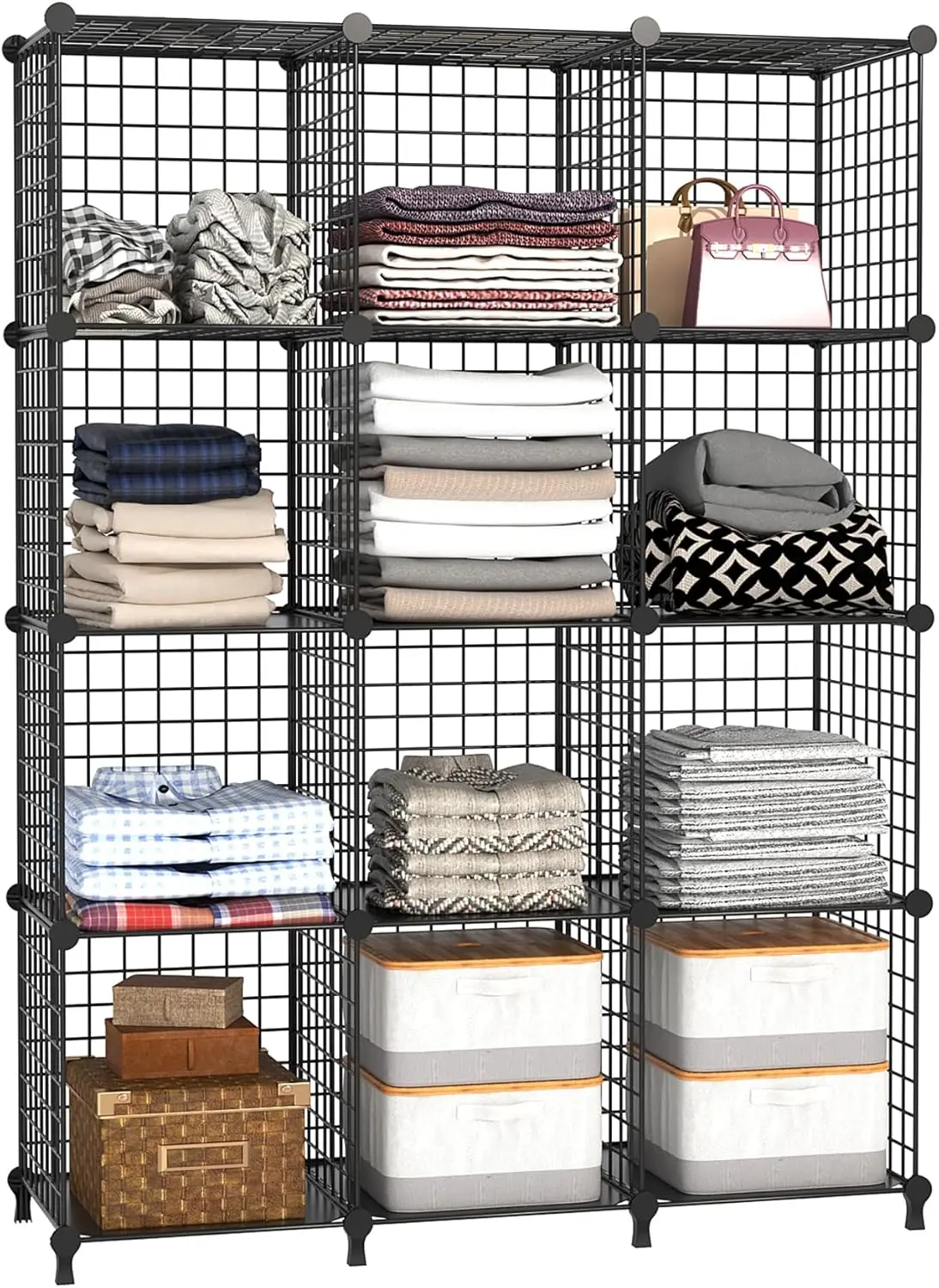 منظم وحدات 12 مكعب | رف سلكي موفر للمساحة لأي غرفة #5