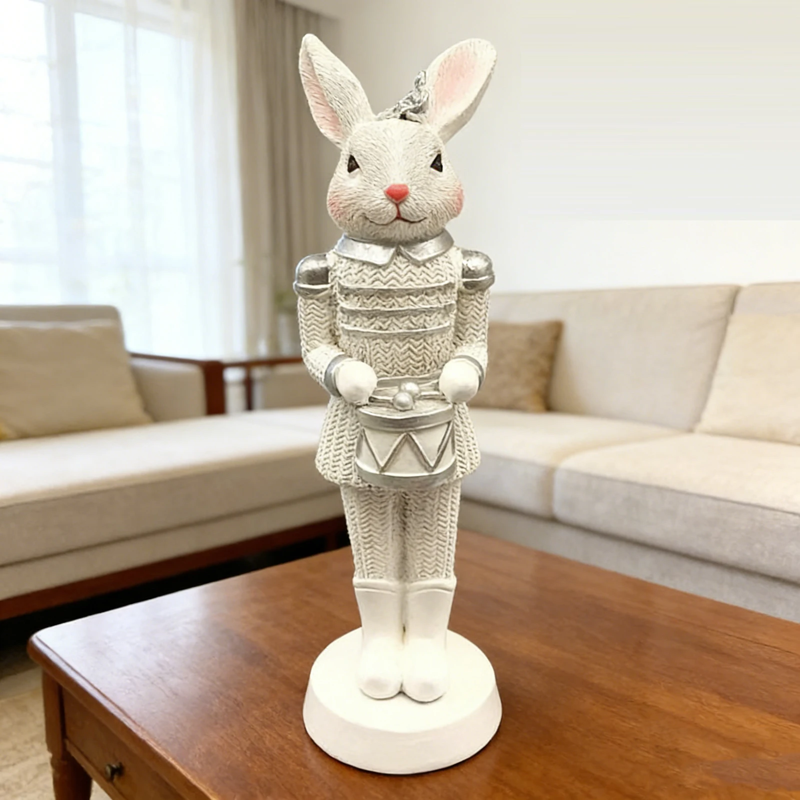 Easter Bunny Resin Rabbit Sculpture Spring Easter Holiday Table Centerpiece Bunny Decoration Gifts To Family And Friends