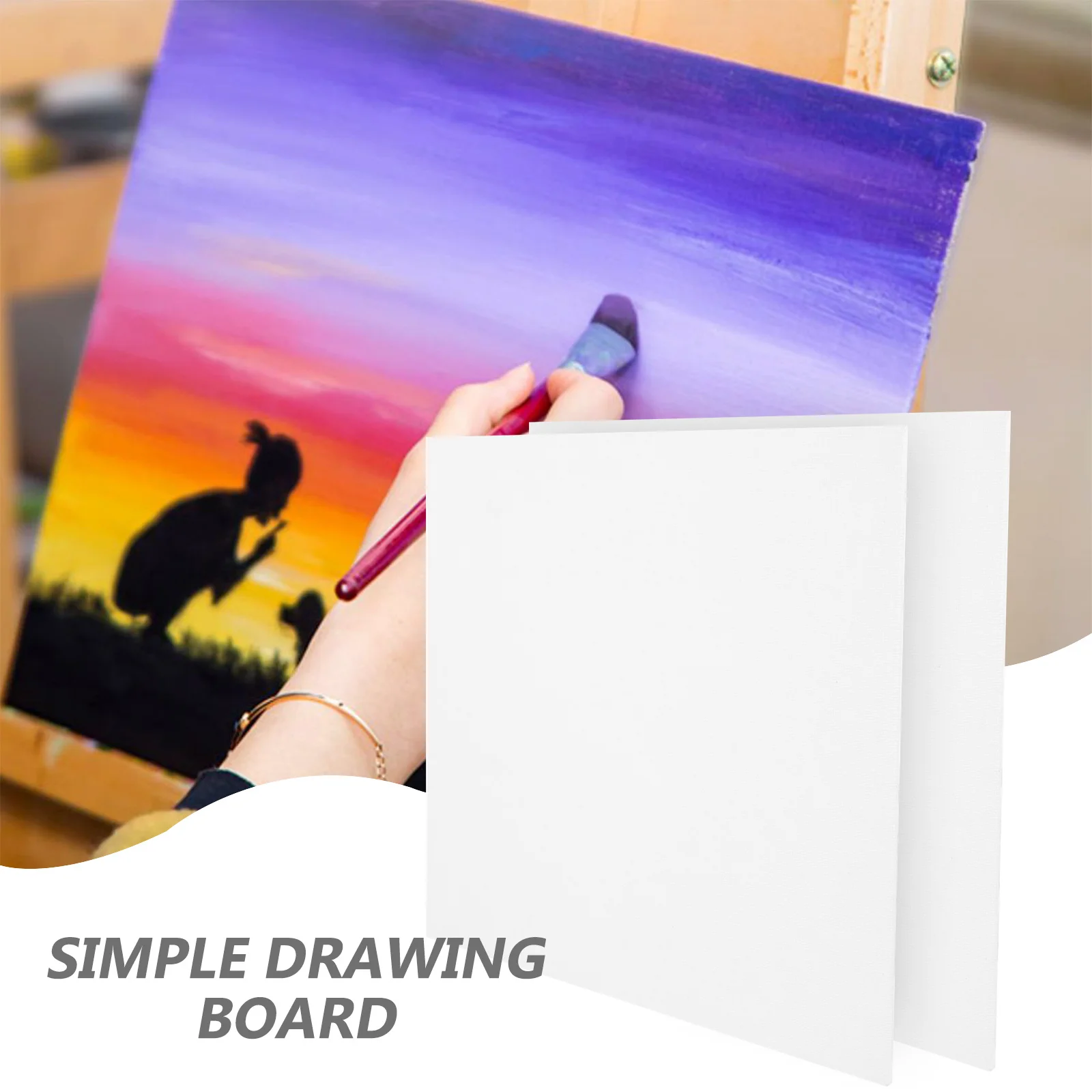 

2Pcs Cotton Oil Painting Boards Professional Painting Canvas Panels Portable Drawing Boards for Beginners Artists Art Sketchpad