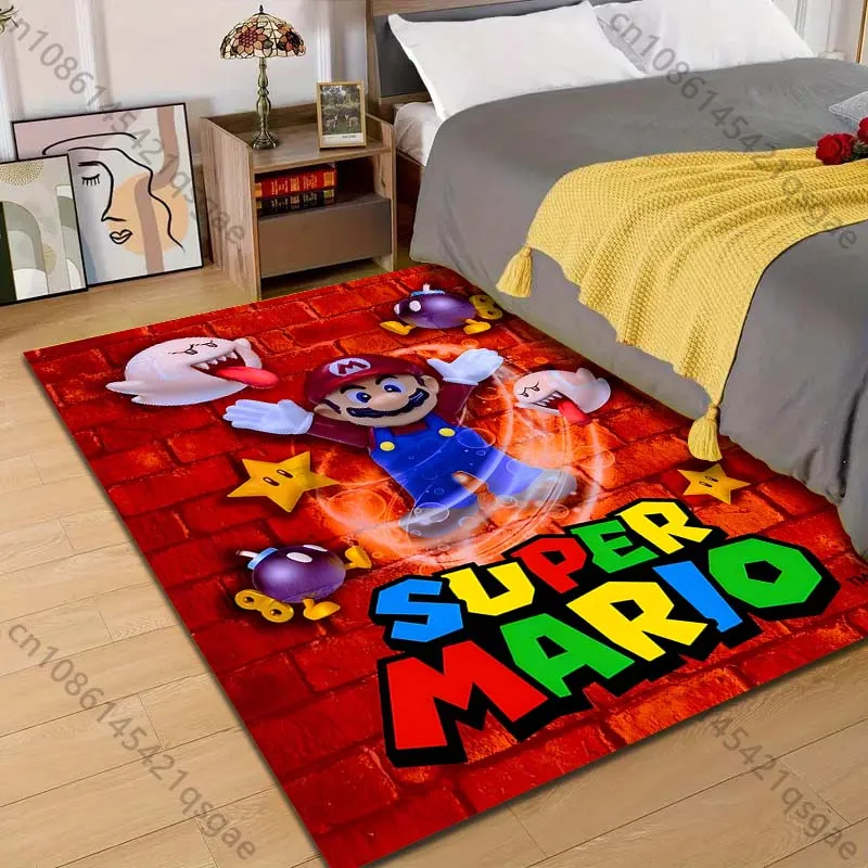 Movie Super Mario World Pirnt Carpet for Room Decor Children's Crawling Mat Doormat Living Room Area Rug Games Area Floor Mat