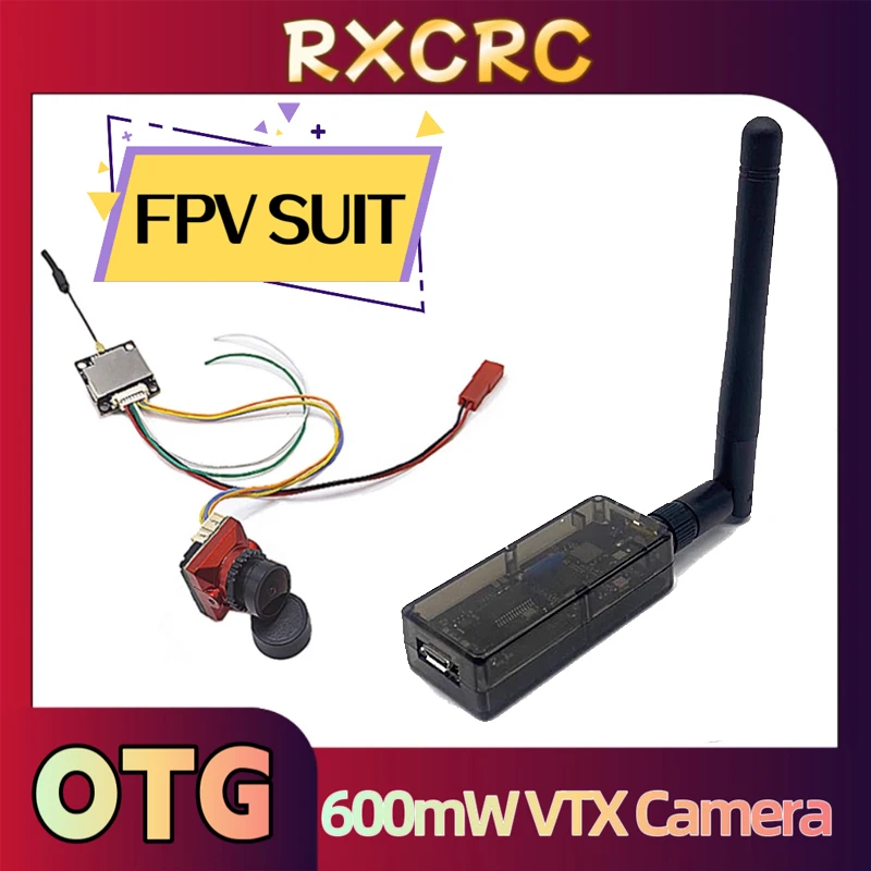 كاميرا إرسال RXCRC 5.8G 48CH 600mW Power VTX 130 ° جهاز استقبال هاتف FOV 1500TVL OTG لطائرات بدون طيار RC FPV طويلة المدى ذات الأجنحة الثابتة. #1