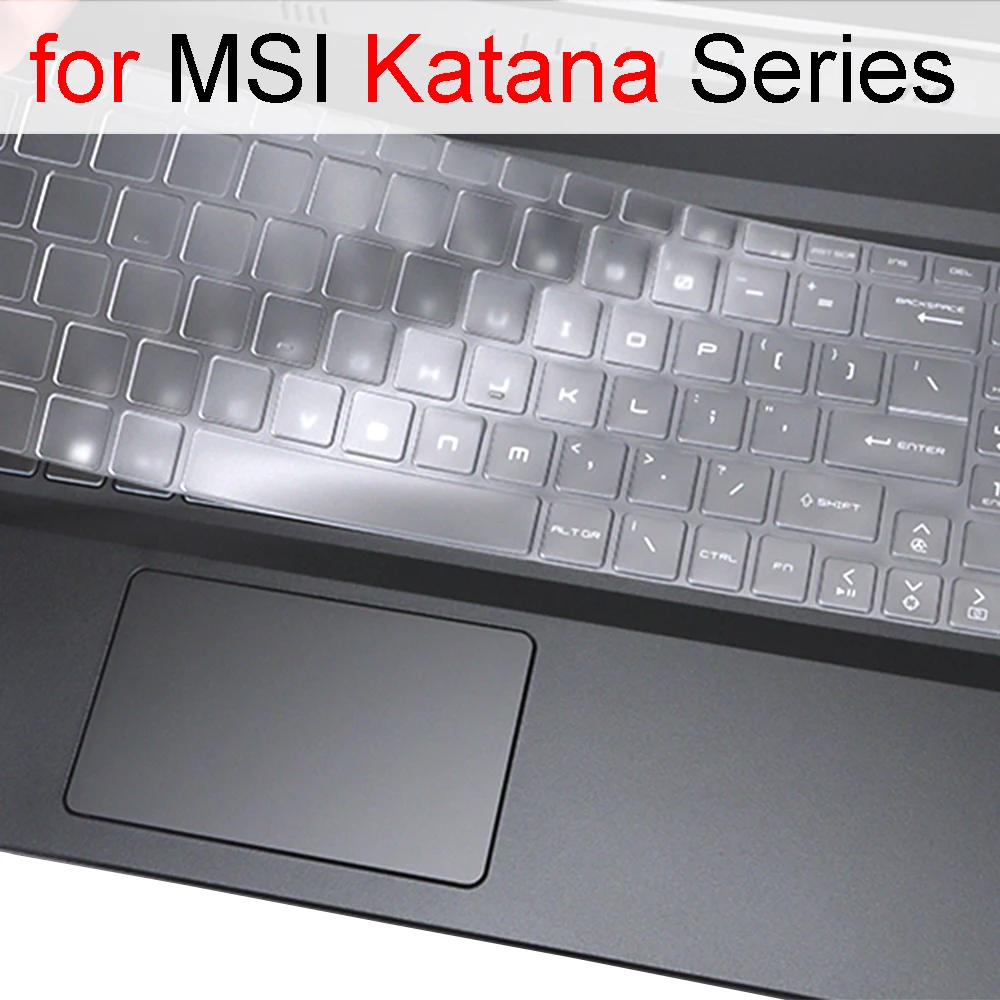 Keyboard Cover for MSI Katana 15 17 A15 A17 GF66 GF76 HX B14W B13V B13U AI B8V Gaming Silicone Protector Skin Case 15.6 17.3