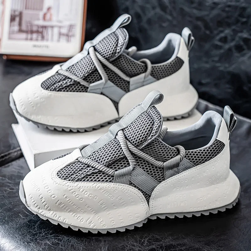 피파트부 남성용 청키 스니커즈 디자이너 커버 바닥 패션 편안한 캐주얼 신발 통기성 키높이 신발