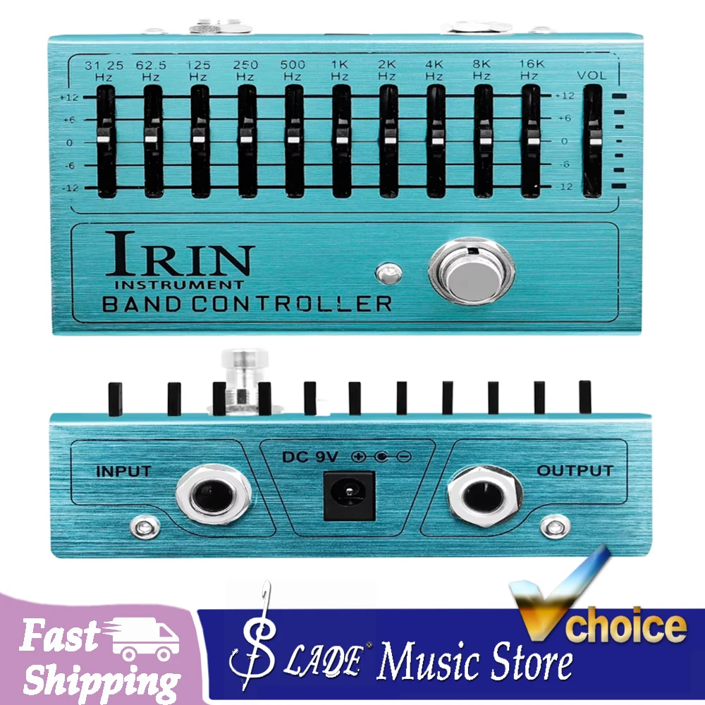 IRIN AN-40 Band Controller EQ Electric Guitar Effects Pedal 10 Band Equalizer Adjustments Pedal for Electric Guitar Accessories