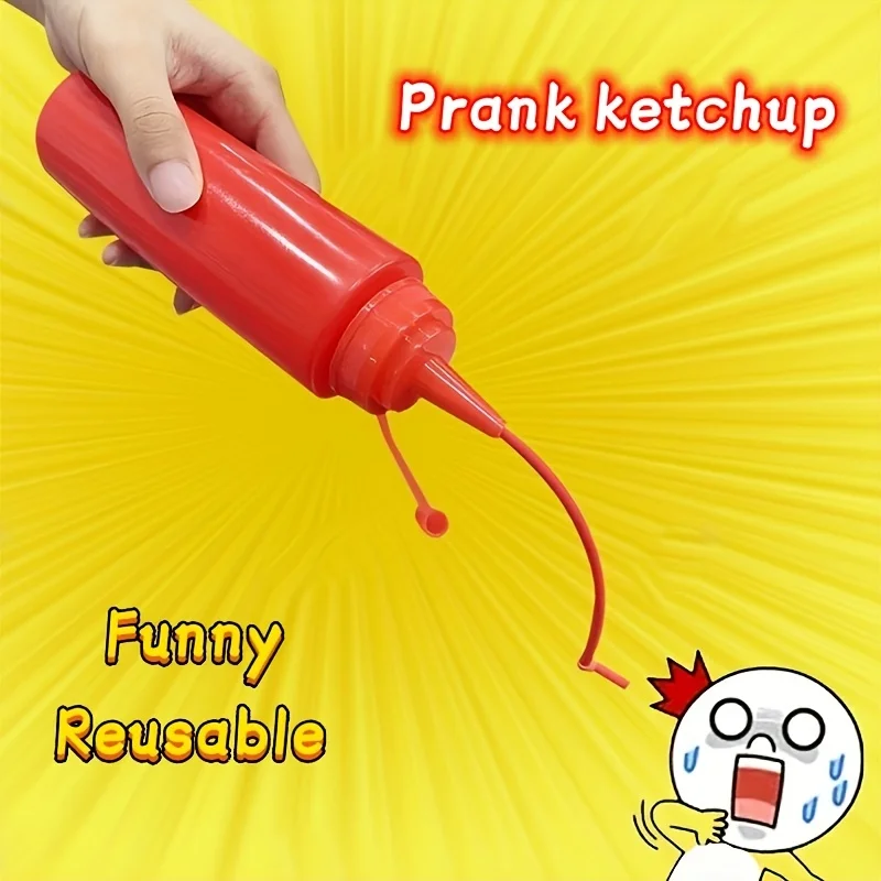 Prank Ketchup Gag Gift Novelty Gift Funny, Stress Reducing Tomato Juice Spoof Stress Reducing Sand Sculpture Scary Prank Toys