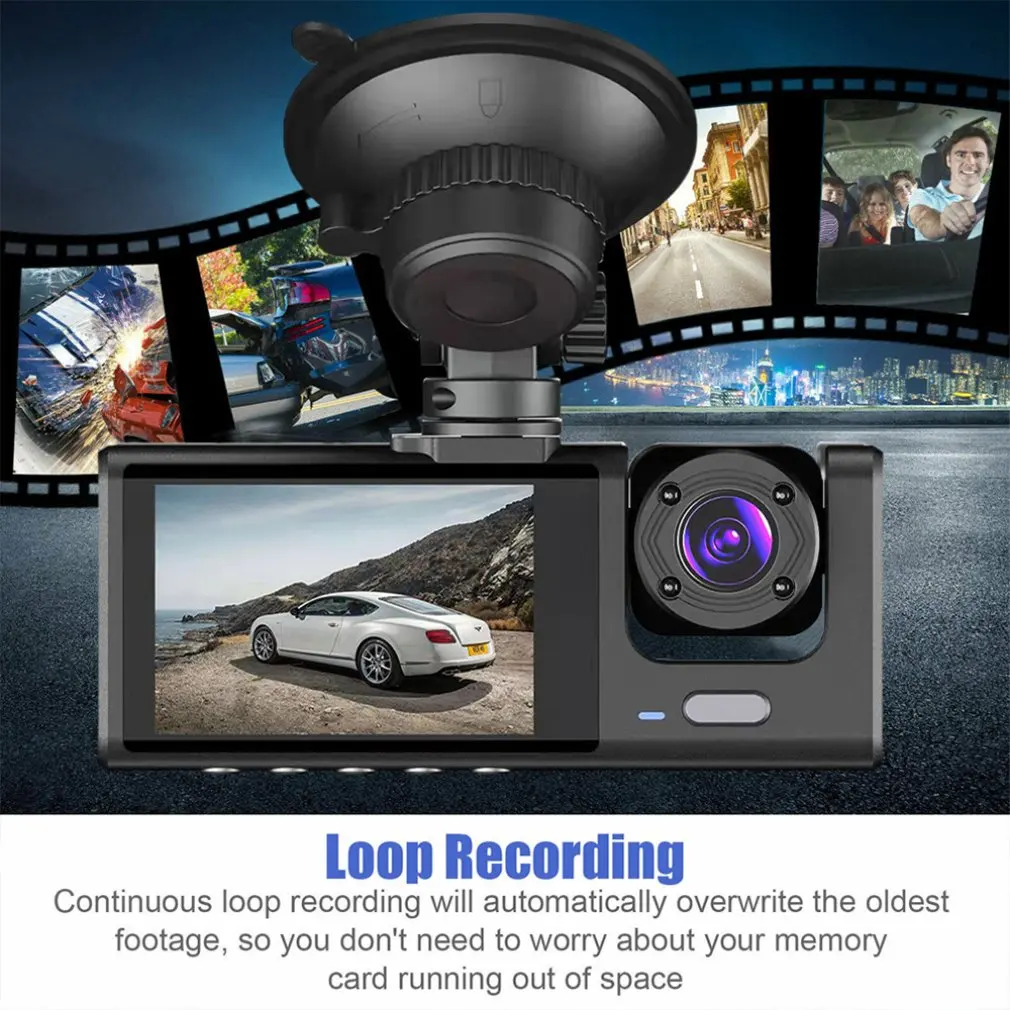 New Car Dash Cam WiFi 3 Channel Car DVR Vehicle Camera Recorder FHD 1080P Video Mini Registrator Dashcam Camcorder