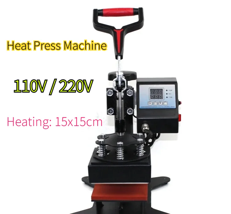 

DTF Sublimation Heat Press Machine Heat Transfer Marking Ironing Equipment DIY Clothing Tshirt Logo Printing Iron Kit Tool 15*15