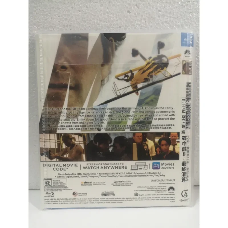 Brand Blu-ray Disc Mission Impossible 8 Final Liquidation Multiple Language Subtitle Selection With Mandarin Dubbing