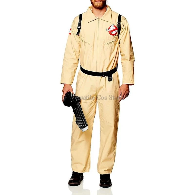 Ghost busters cosplay anime figura trajes de halloween para homens brinquedos adultos ghost busters armas macacões carnaval ternos roupas