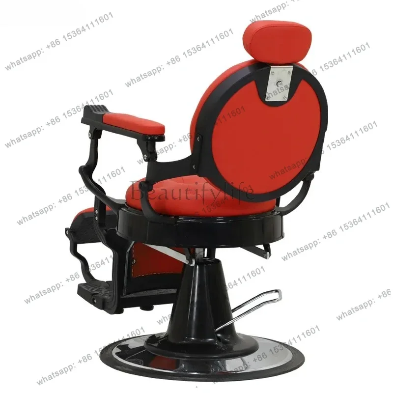 yj9 Retro Oil Head Barber Chair Hair Salon Special Barber Shop Salon Haircut Chair