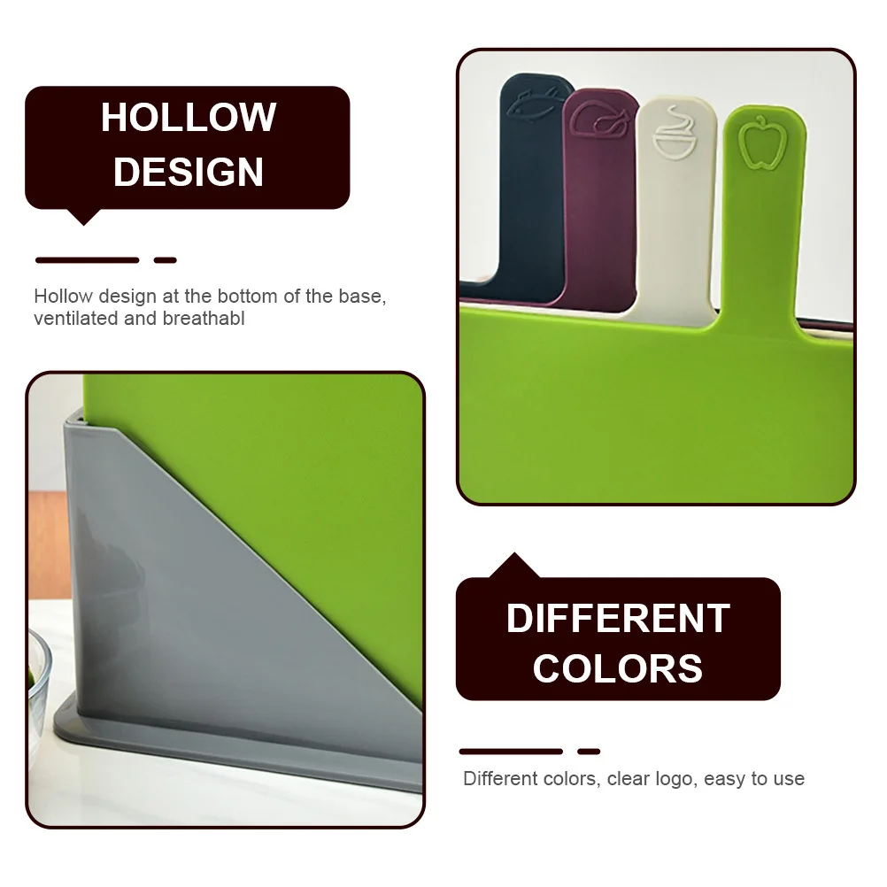 

1 set 1 Set Classification Chopping Board Thickened Premium Pp Material Kitchen Cutting Board For Fruits Vegetables Bread