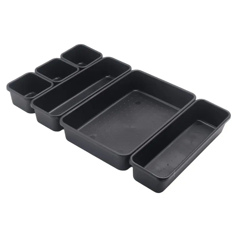 A76I-Tool Box Organizer And Storage Tray Tool Box Drawer Organizer Bins Desktop Storage Box Black 32 Pack