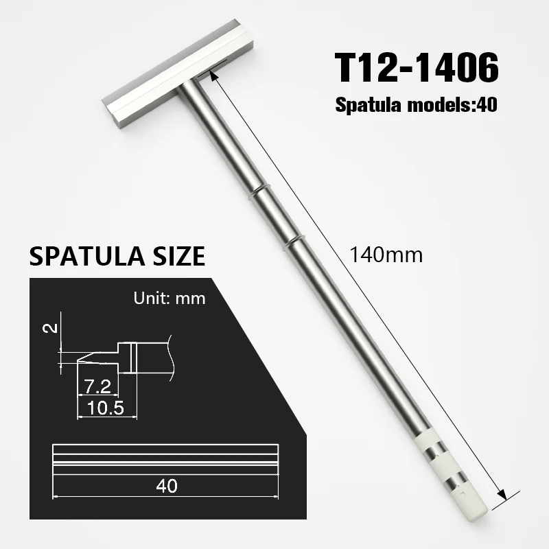 T12 Series Soldering Iron Tips 140mm Spatula Model Replacement Heater Solder Head For T12 Handle FX951 FX-952 950