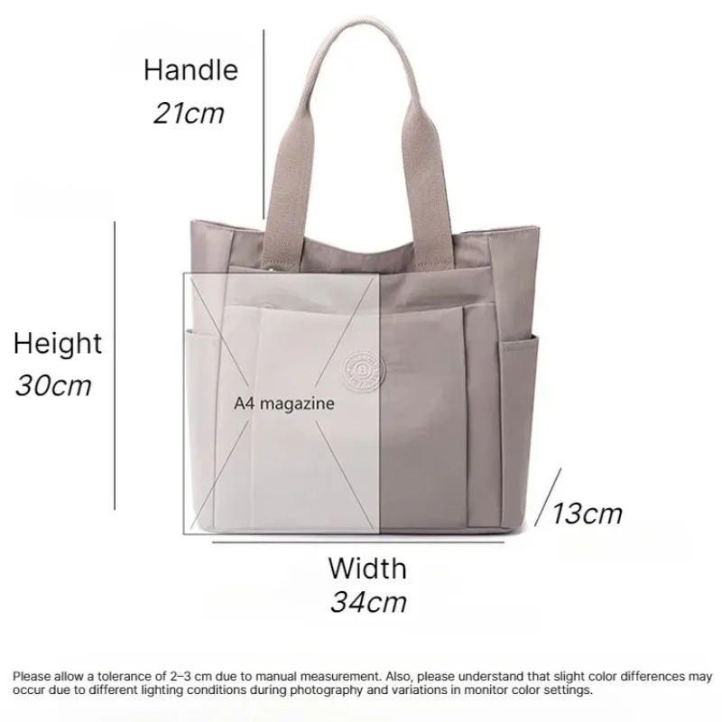 Simply Nylon Tote Bag Women Casual Shoulder Bag Handbag for Mom College Students Books Holder Work Travel Everyday Use Bags view 6