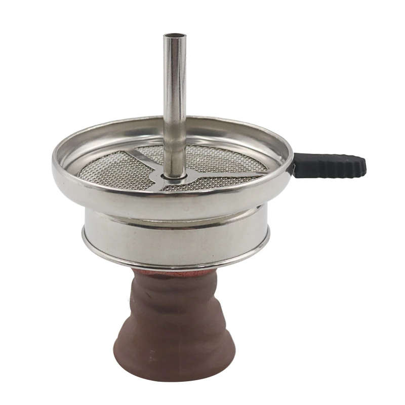 SY Metal Shisha tabacco Charcoal Holder con manico Narguile Sheesha Water Pipe Chicha Shisha narghilè ciotola accessori per fumatori