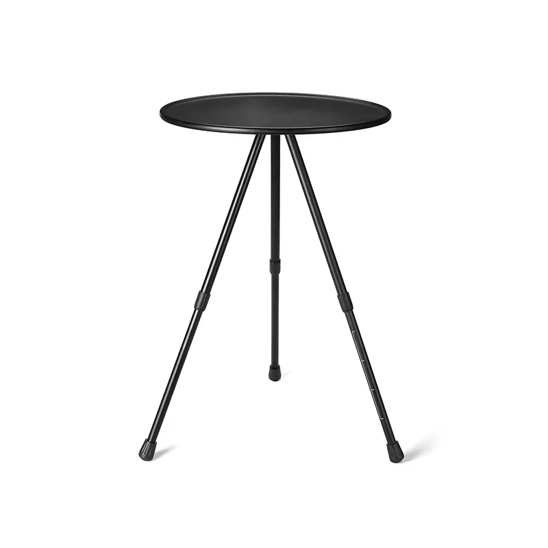 New Outdoor Aluminum Alloy Folding Small Round Table Portable Adjustable Black Dining Table Camping Ultra Light Coffee Table