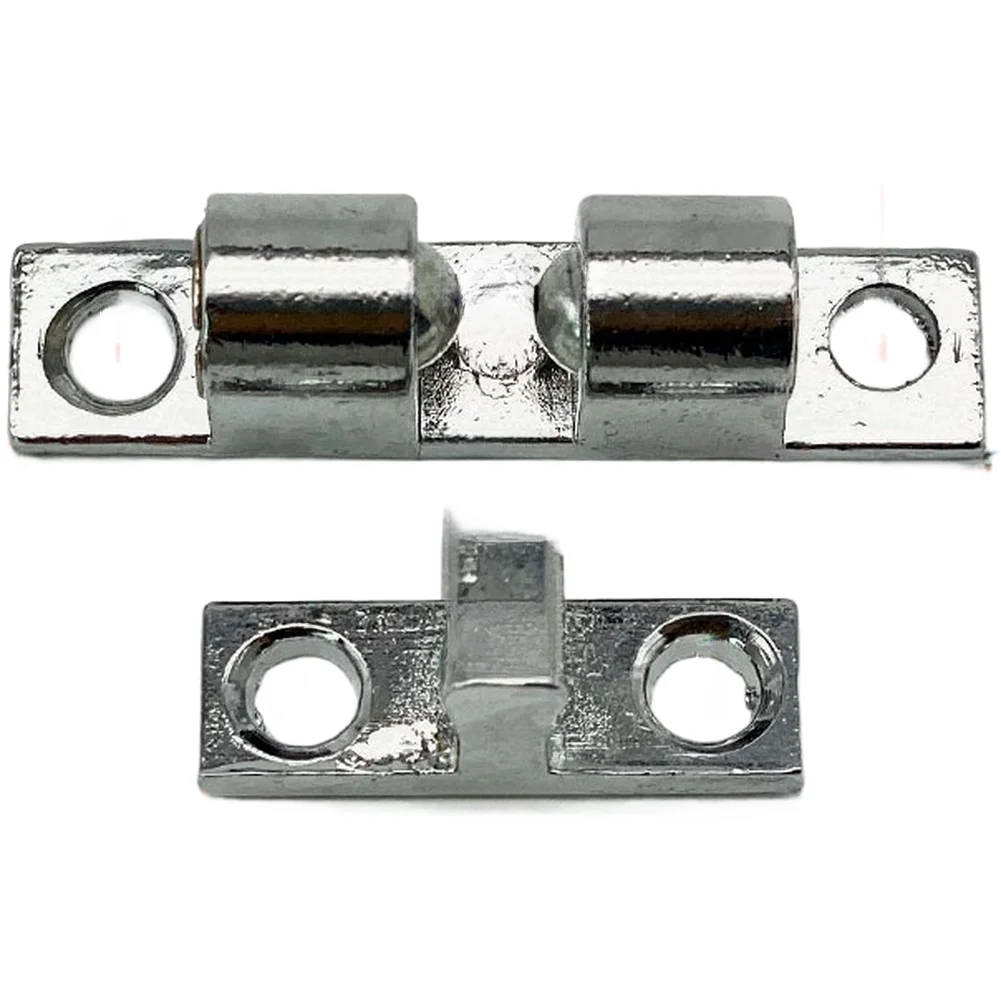 Panel for Mount Clasp Fastener for Range Hood Glass Doors with Bump Screws Silver Hardware Kit 3x0.95x0.7cm to 4x1.3x1.3cm