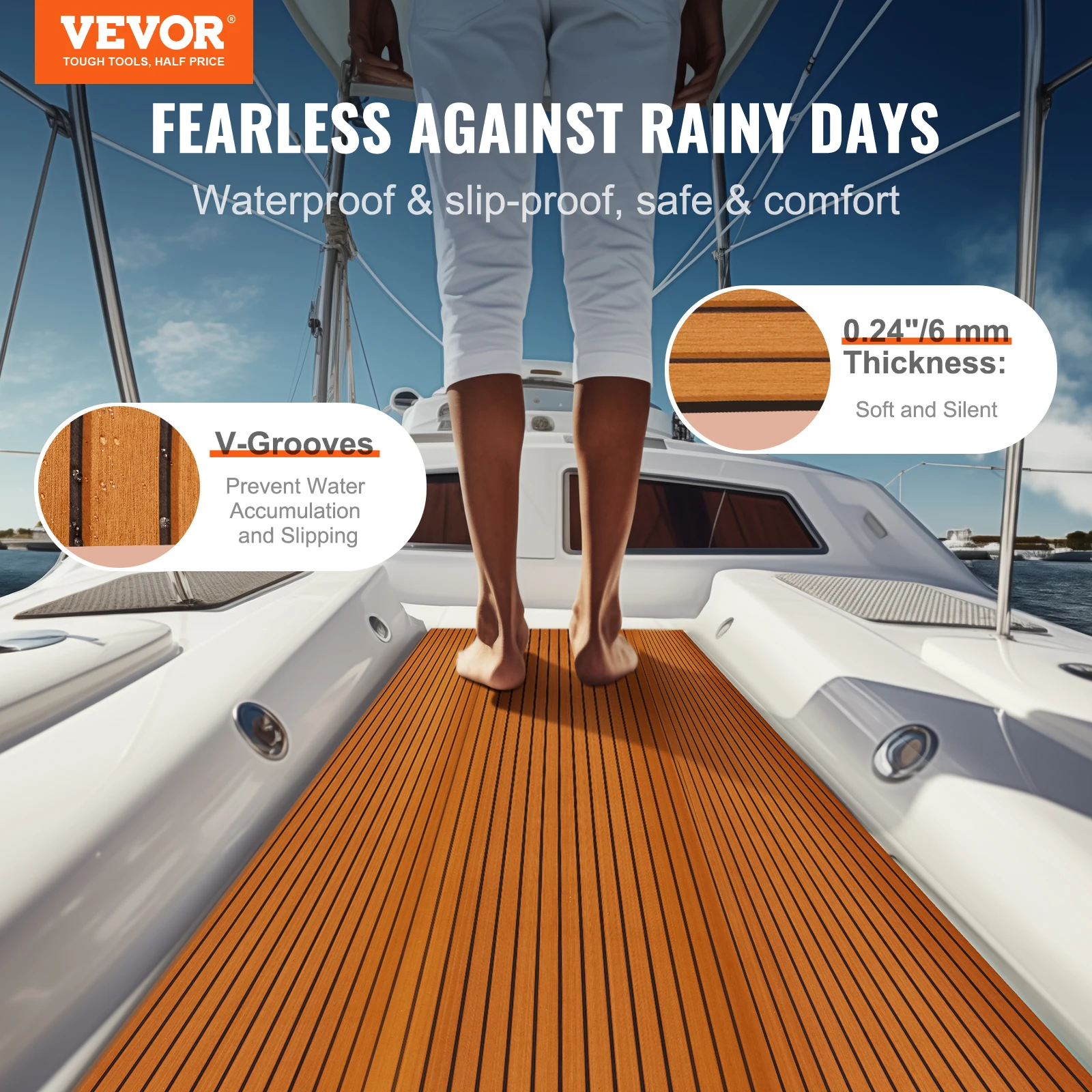 VEVOR EVA Foam Boat Decking 94.5