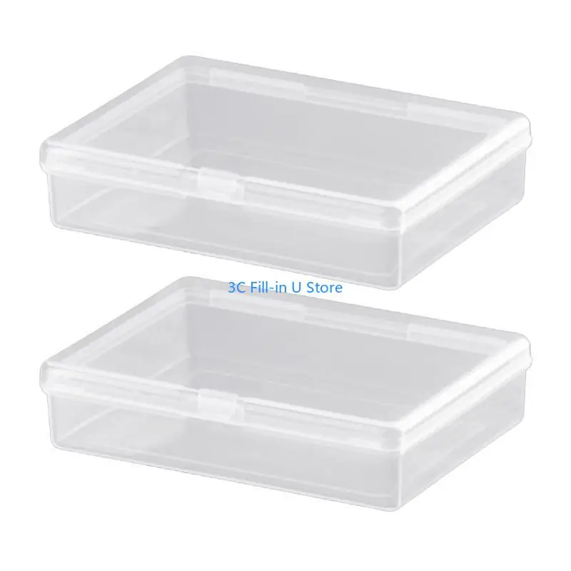 G8TA 2pcs Transparent Plastic Box Playing Card for Case for Regular Sized P