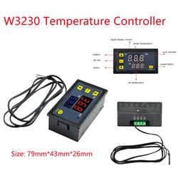 W3230 12V 24V AC110-220V Digital Temperature Control LED Display Thermostat With Heat/Cooling Control Instrument For Indoor