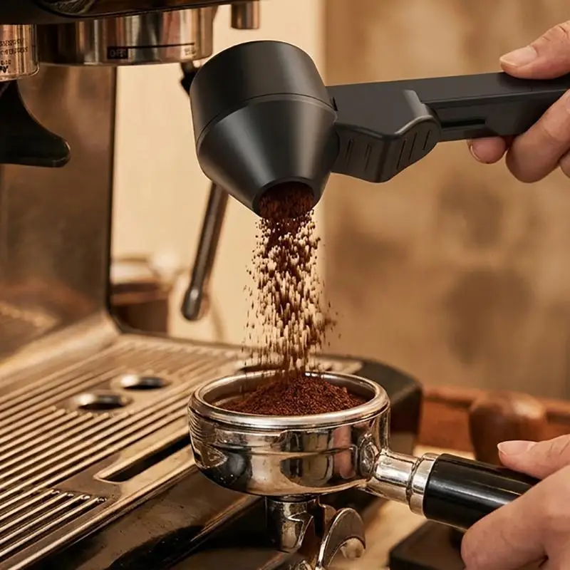 ●Spill-Proof Coffee Spoons Funnels Sliding Spoon Reusable With Longer Handle Coffee Scoop Measuring Spoon Funnel Kitchen Gadgets