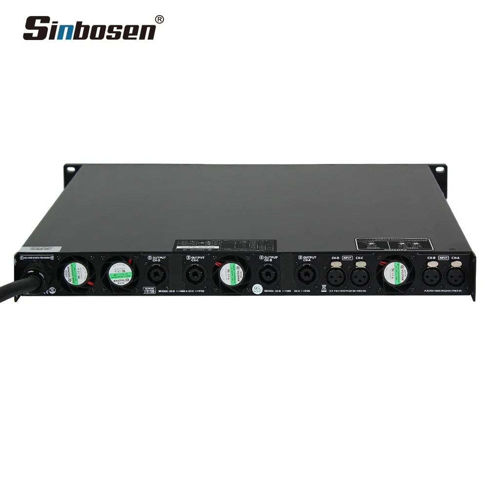 D4-2000 Digital 1U Live Show Professionel FIR Dsp Audio Amp Pa Power Amplifier Clas D