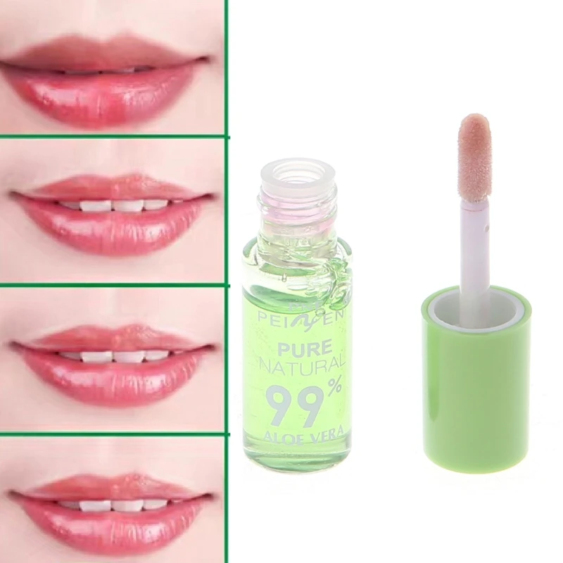 Aloe Vera cambia Color temperatura Natural gelatina labio brillo bálsamo lápiz labial Dropship