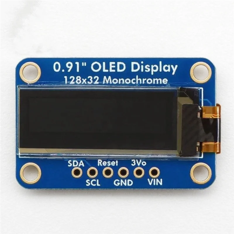 

A33T-QT/QWIIC I2C-STEMMA 0.91 Inch OLED Display Module 128X32 Monochrome LCD Screen DIY